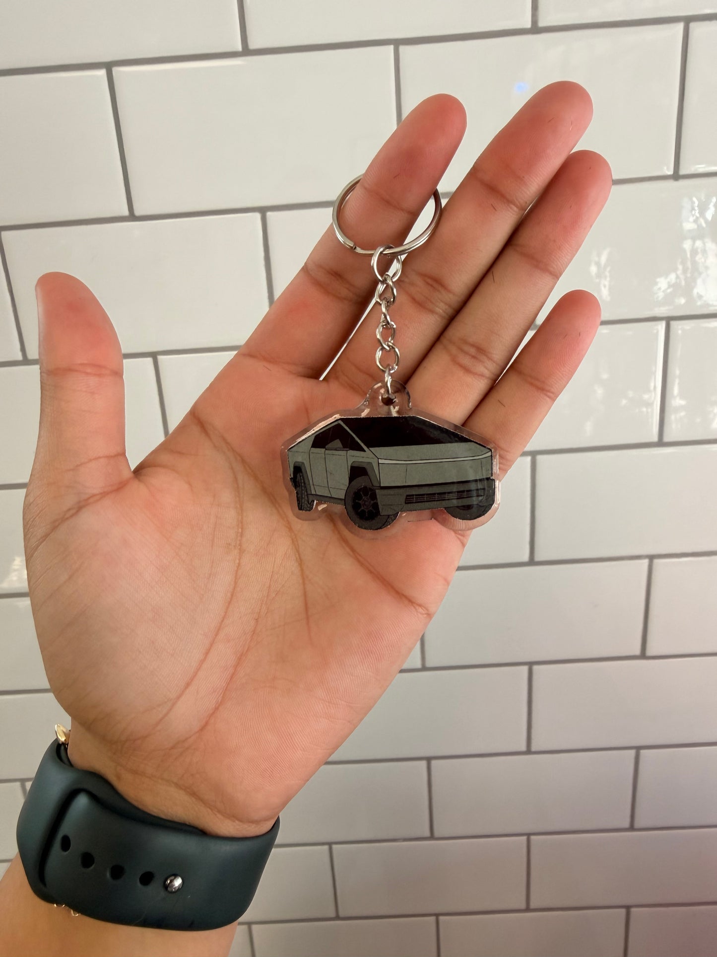 Tesla Cyber Truck Acrylic Keychain
