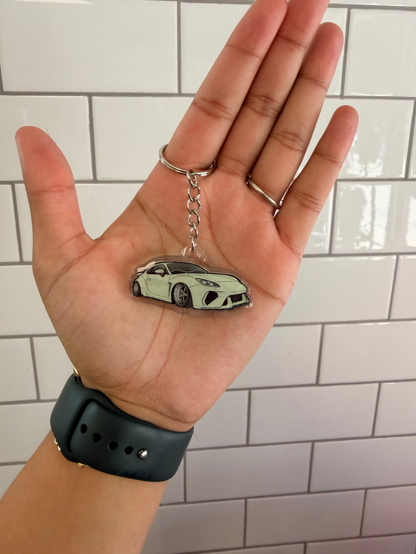 Light Green Toyota Supra Acrylic Keychain