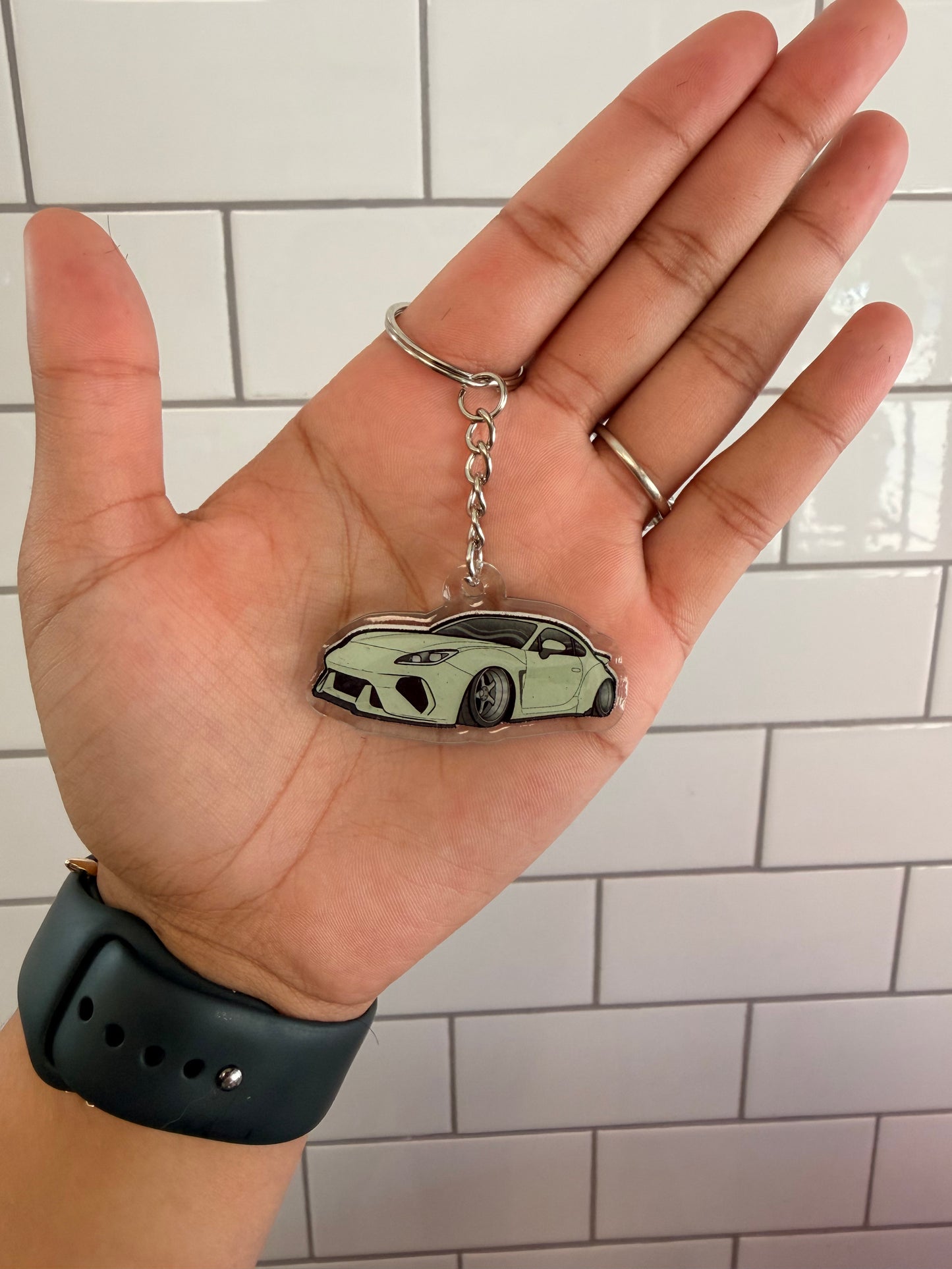 Light Green Toyota Supra Acrylic Keychain